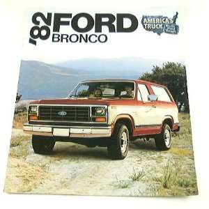    1982 82 Ford BRONCO Truck BROCHURE XLT Lariat XLS 