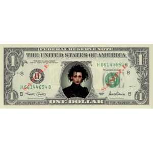 JOHNNY DEPP   EDWARD SCISSORHANDS   CHOICE UNCIRCULATED   ONE DOLLAR 