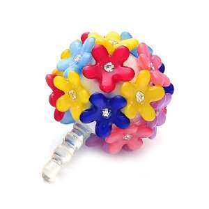  [Aznavour] Ball Flower Ear Cap for iPhone & Galaxy / White 
