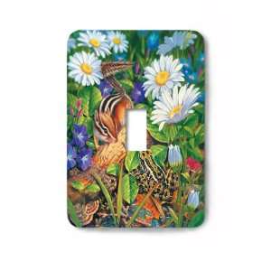  Chipmunk and Frog Decorative Steel Switchplate Cover
