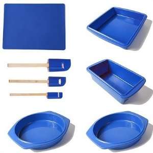  8 Piece Blue Bakeware / Spatula Set