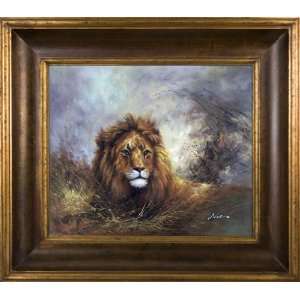  Artmasters Collection AC73110 40G Lion Times Framed Oil 