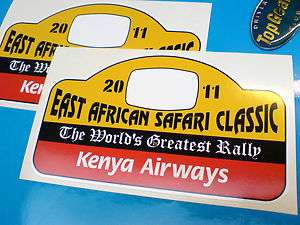 EAST AFRICAN SAFARI CLASSIC Rally Stickers Decals 2 off 150mm  