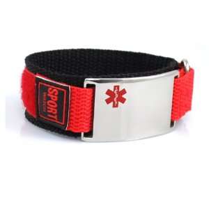  7008   Sports Band Bracelet   Red   6 1/2   Medical ID 