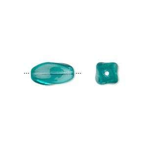  #7008 Fancy Glass Twist Beads, 9x13mm, Aqua  5 beads Arts 