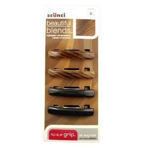   No Slip Blends 2.2 or 5.5 cm Brunette Barrette (3 pack) Beauty