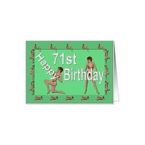  71st Birthday Pin Up Girls, Green Card Toys & Games