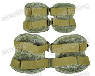 Tactical Combat Knee&Elbow Protective Pads Set TAN A  