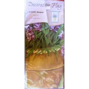 Lavender Bouquet Decorative Flag By Evergreen Silk Reflections 29x43
