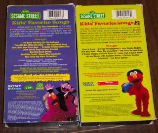 SESAME SING vhs Sing Yourself Silly, Fav Songs I & II  