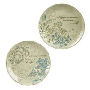 Grasslands Road Life Inspired 8 1/2 Inch Round Faith Accent Plates 