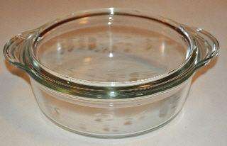   2PC PRINCESS HOUSE HERITAGE 2.5QT COVERED CASSEROLE DISH CLEAR GLASS