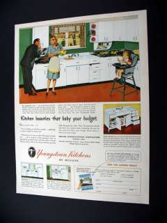 Youngstown Kitchens Kitchen Cabinet Units 1947 print Ad  