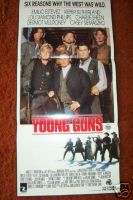 YOUNG GUNS 1988 Mini Original MOVIE unused poster  