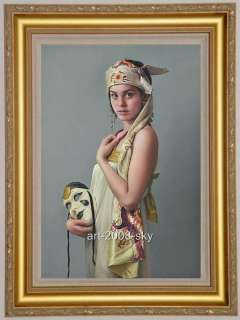 Oil painting artfemale young girlon canvas 24x36