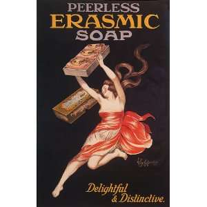  FASHION GIRL PEERLESS ERASMIC SOAP FRANCE FRENCH 24 X 36 