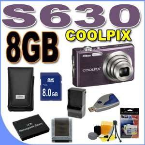  Nikon Coolpix S630 12MP Digital Camera w/7x Optical VR 