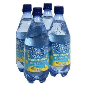 Crystal Geyser, Sparkling Mineral Water, Natural Lemon Flavor, 4 ct 