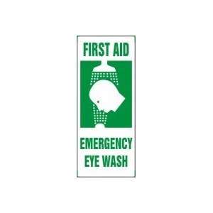  7X17 FIRST AID EMERG WASH (SYM Sign