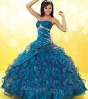   Strapless Quinceanera dress Prom ball gowns color bridal dress all Sz
