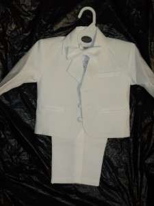 Baby Boys White Baptism Christening Suit/F1/ L 12 18 Months  
