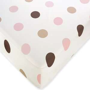   And Chocolate Mod Dots Crib And Toddler Sheet   Large Dot Print Baby