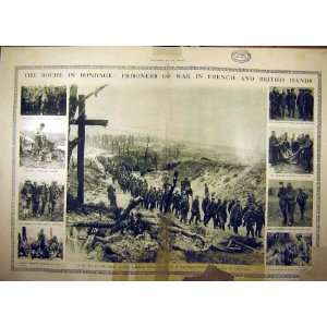  1916 Boche Ww1 Prisoners War Allies Battle Somme Print 