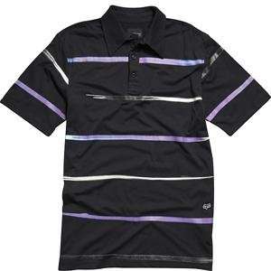  Fox Racing Zippo Short Sleeve Polo Shirt   Small/Black 