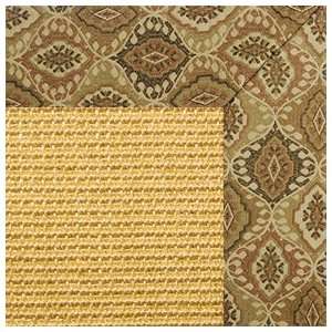    Honey Sisal Rug with Earthen Tapestry Binding   5x8