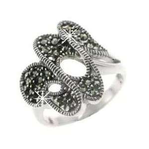  Ring with MARCASITE Stone QRZ12 Jewelry