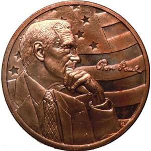 RON PAUL Portrait Medallion AOCS Privately Minted Copper Round 