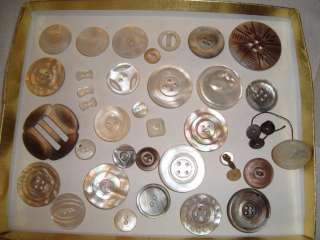 Pound + lot of Antique vintage MOP mother of pearl Shell buttons 