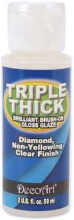   Triple Thick Brilliant Brush On Gloss Glaze 2 Ounces 