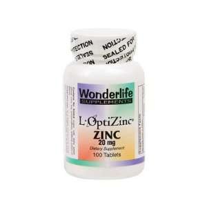  Zinc, L OptiZinc 20 mg 100 Tablets
