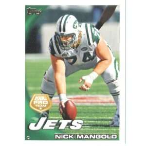  2010 Topps #372 Nick Mangold AP   New York Jets (All Pro 