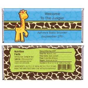  Giraffe Boy   Personalized Candy Bar Wrapper Baby Shower 