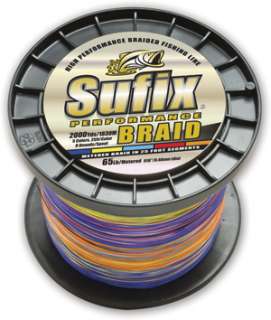 Sufix Performance Braid, Green, Yellow, and Metered Spools, BULK 