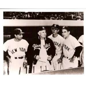   Rizzuto, Stengel, Martin & Berra Yankees B&W 16x20