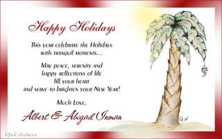 Custom Tropical Beach Christmas Holiday Greeting Cards  