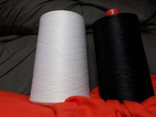 HUGE Cone Black & White Sewing Thread 10,000 15,000yds  
