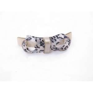  Small Cute Ribbon Bow Leopard Animal Print French Barrette 