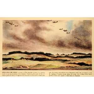   Farming World War II Battle   Original Color Print