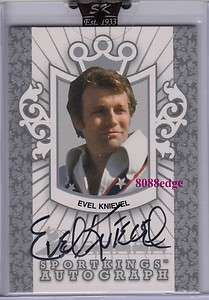 2007 SPORT KINGS AUTO SILVER EVEL KNIEVEL /99 AUTOGRAPH MOTORCYCLE 
