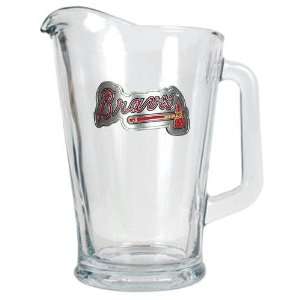  Atlanta Braves MLB 60oz Glass Pitcher   Primary Logo 