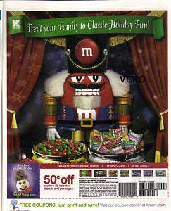 2009 magazine ad M&M NUTCRACKER KMART mms RED GREEN M&Ms holiday fun 
