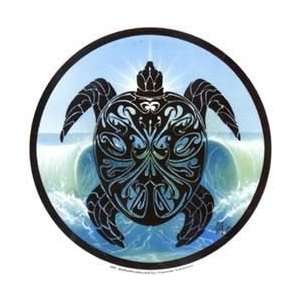  BIFFLE ART PARTING THE WAVES TRIBAL SEA TURTLE DECAL 