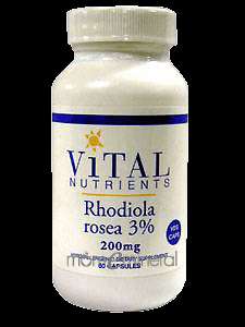 Rhodiola rosea 3% 200 mg 60 vcaps by Vital Nutrients  