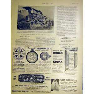  Railway Brussels Wreck Express Engine Advert Kodak 1899 