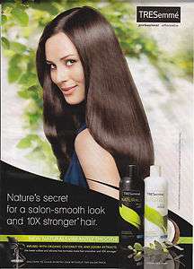 2011 TRESEMME NATURALS HAIR CARE Magazine Print Ad  
