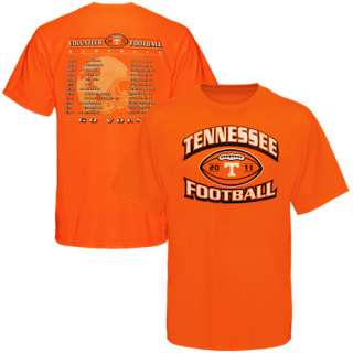 Tennessee Volunteers 2011 Football Schedule T Shirt   Tennessee Orange 